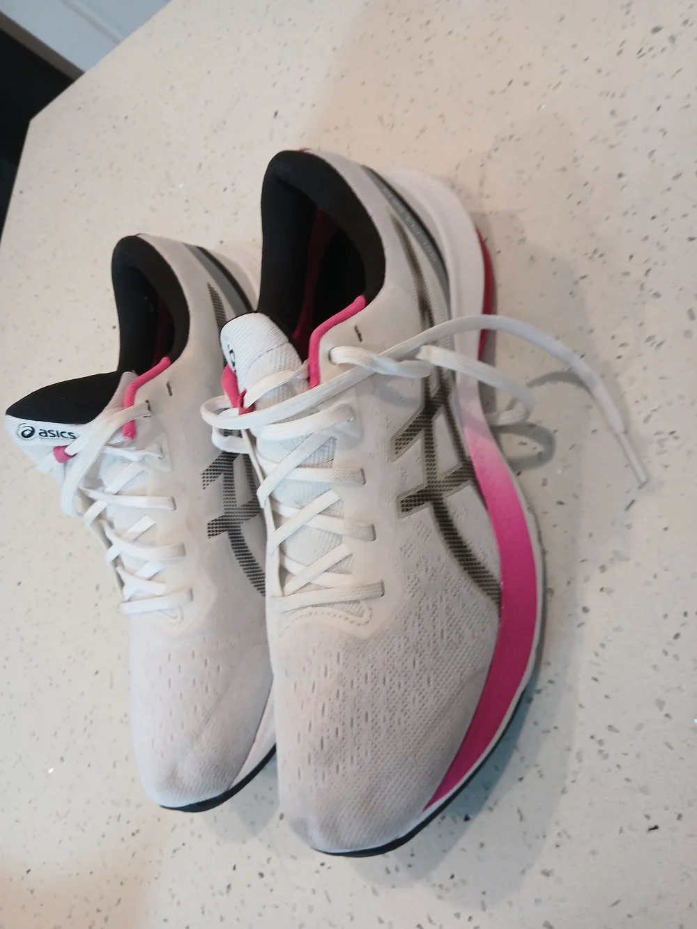 Asics Womens Size 9.5 Gel-Pulse 13 Running Shoes White Pink 1012B035 Mesh